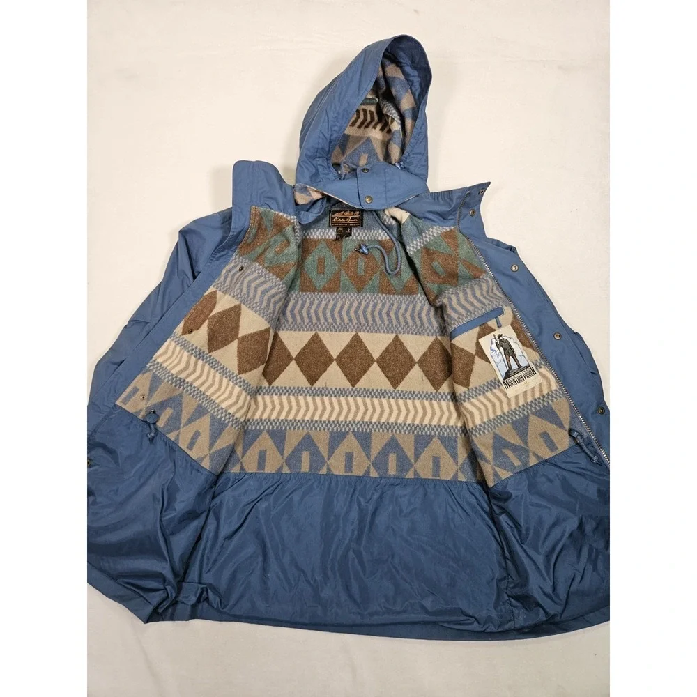 Vintage Eddie Bauer Wool Lined Mountain Parka Jacket Aztec‎ Southwestern Men L